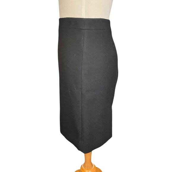 J.Crew No. 2 Pencil Skirt 6P Black Wool Career Lined Back Zip Classic Workwear - Picture 3 of 11